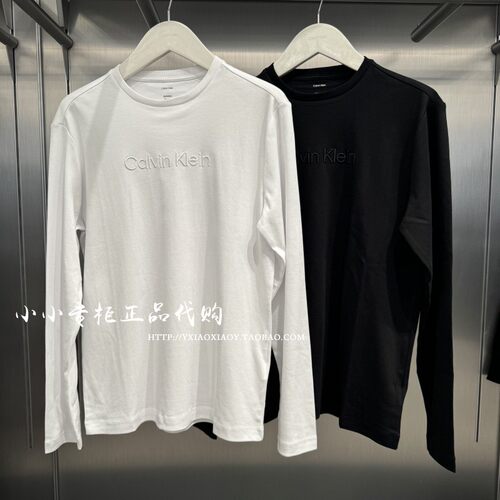 CKJeans纯棉刺绣长袖T恤