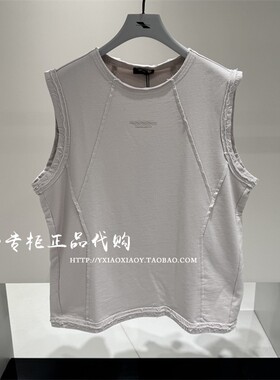 INXX专柜正品 2025夏款男女印花拼接宽松休闲无袖背心 XBF2050300