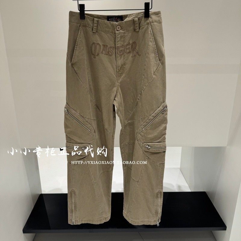 INXX专柜正品 2025秋款男女拼接刺绣口袋拉链梭织长裤 XSF3236086