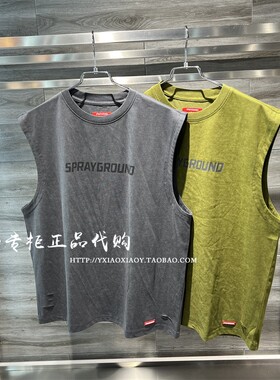 SPRAYGROUND鲨鱼专柜正品 24夏款男女破洞印花针织背心 W1020101