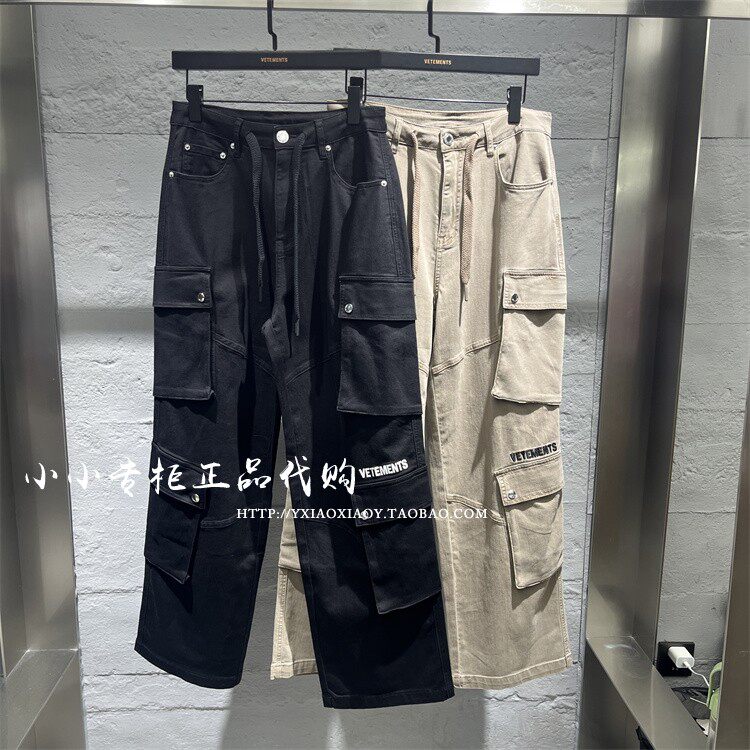 VETEMENTS维特萌专柜正品 24秋款男女工装口袋牛仔长裤 34566004