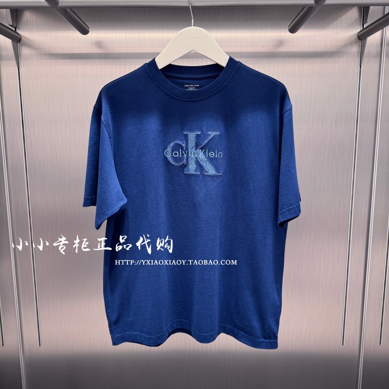 CKJeans刺绣宽松短袖T恤图片