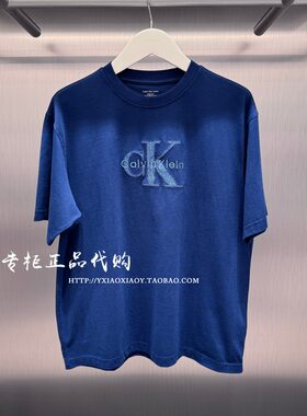 CKJeans刺绣宽松短袖T恤