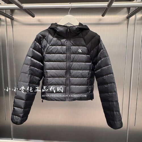 CKJeans可收纳帽90绒羽绒服