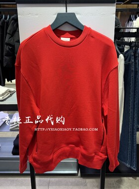 CK Jeans专柜正品 2025新春红品男士本命年新年红圆领卫衣40340MF