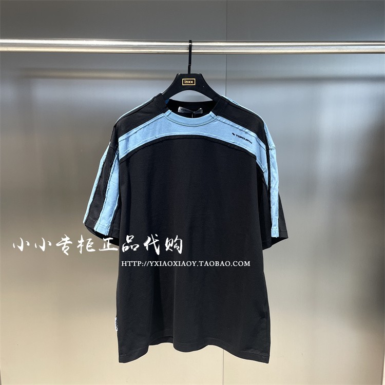 TOFOURTH刺绣拼接短袖T恤