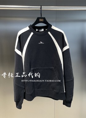 INXX TOFOURTH专柜正品 2023冬款男女拼接刺绣圆领卫衣TFD410B394