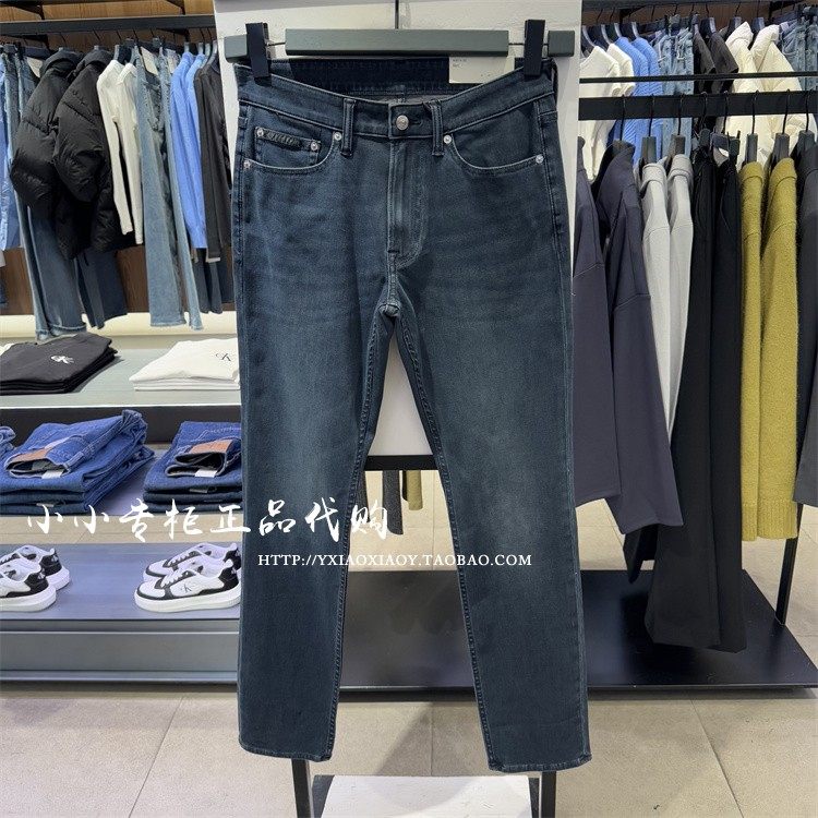 CK Jeans专柜正品 2025春夏新款男士经典标牌修身牛仔裤 4RAB727