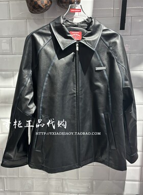 SprayGround鲨鱼专柜正品 24秋款男女皮质机车风夹克外套W1031112