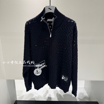 INXX绞花镂空针织开衫外套