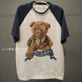 T恤 轻奢潮牌TCH专柜正品 2026春烫钻插肩小熊圆领短袖 T78B106008