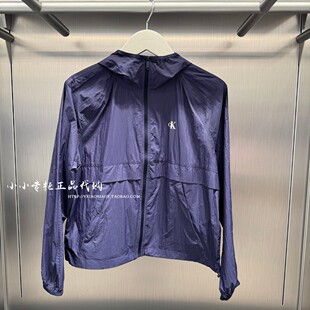 CK Jeans专柜正品 2026春夏新款女士复古印花连帽夹克外套47F508G