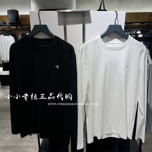 Jeans专柜正品 T恤 2024早秋款 刺绣丝光棉净色长袖 J327468 男士