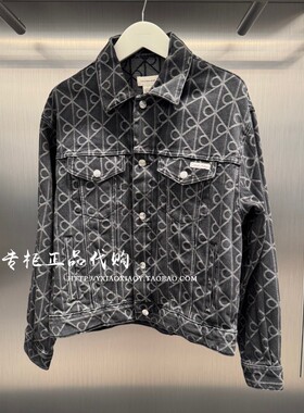 CK Jeans专柜正品 2025秋冬款男士复古老花满印牛仔外套 4RE773G