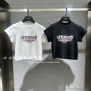 35352005 T恤 VETEMENTS维特萌专柜正品 2025春夏女士字母印花短袖