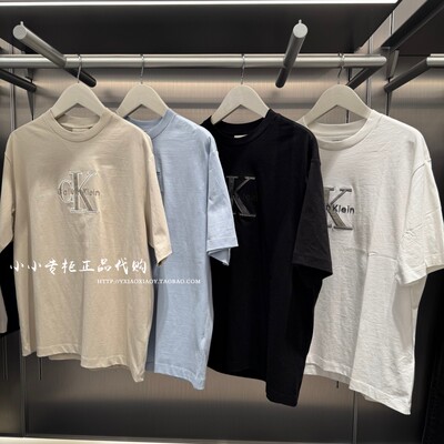 CKJeans刺绣纯棉短袖T恤