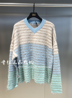 INXX TOFOURTH专柜正品 2023秋款男女条纹渐变针织衫 FHD3069403