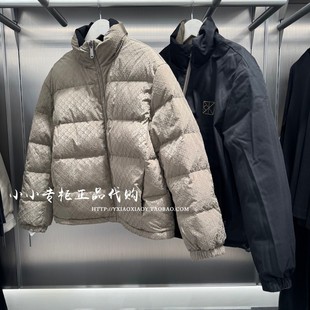 CK Jeans专柜正品 2025秋冬新款男士老花满印双面穿羽绒服4RE500G