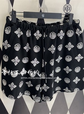 轻奢潮牌TCH专柜正品 2025春夏款满印烫钻百搭针织短裤T75A216008
