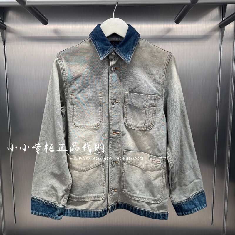 CKJeans撞色可双面穿牛仔外套