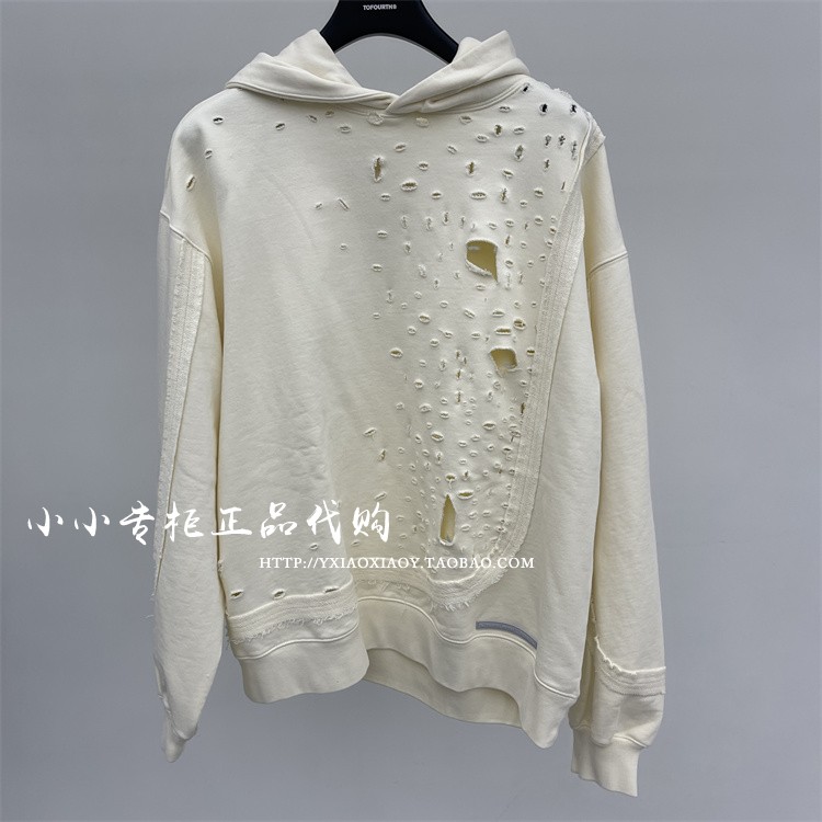 TOFOURTH破洞连帽卫衣