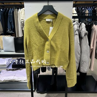 CK Jeans专柜正品 2025早春女士经典小标V领针织开衫毛衣 J224803