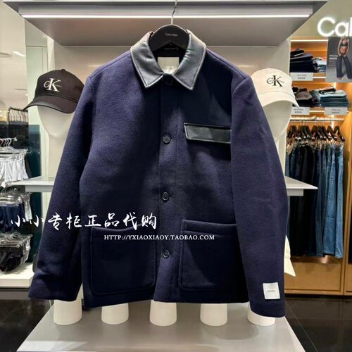 CKJeans复古商务毛呢外套
