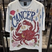 2026春款 落肩袖 大蟹烫钻短袖 轻奢潮牌TCH专柜正品 T恤 T78B106028