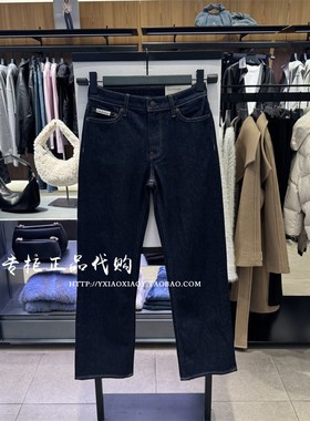 CK Jeans专柜正品 2025冬季新款女士复古原色直筒牛仔裤 47E625G