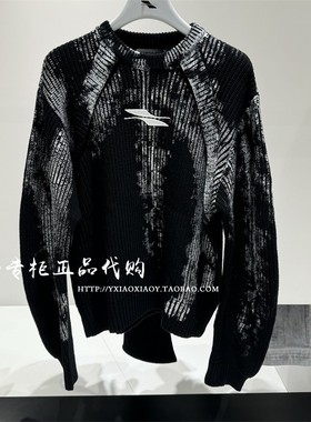 INXX专柜正品 2024冬款TOFOURTH男女喷漆套头针织衫 TFE4060132