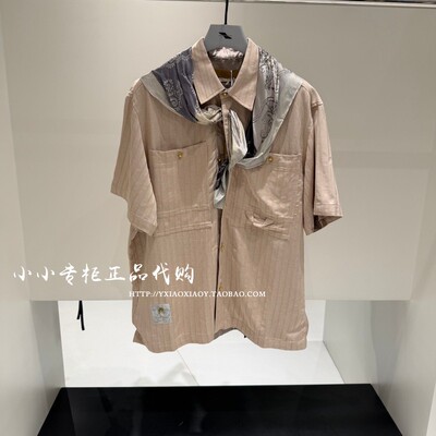 INXX宽松带丝巾短袖衬衫