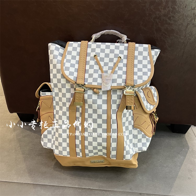 SPRAYGROUND棋盘格双肩背包