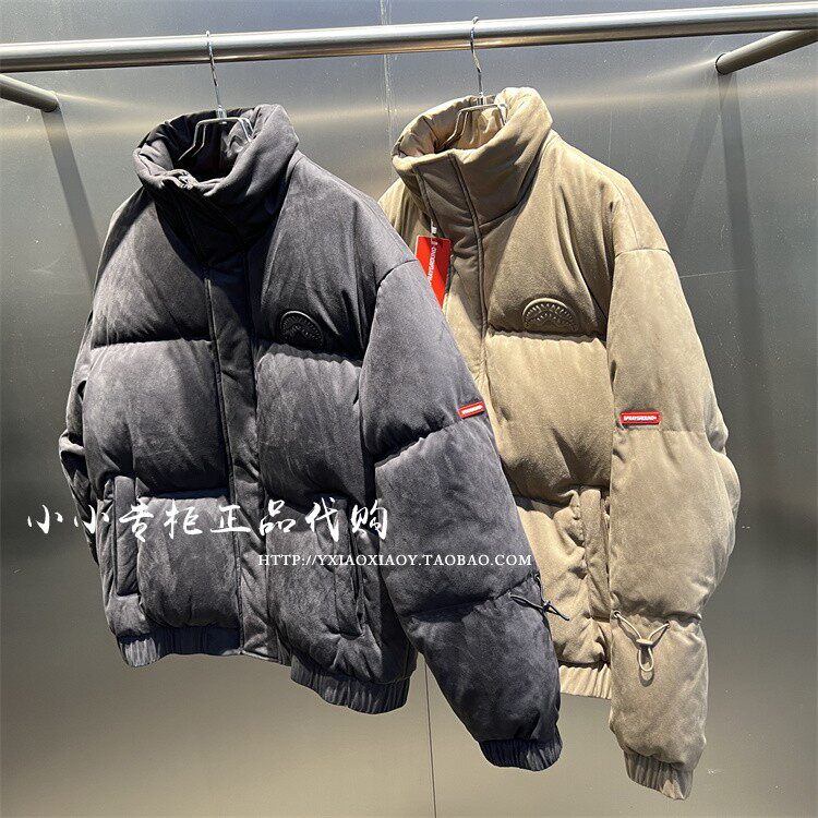 SPRAYGROUND刺绣绒面羽绒服