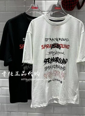 SprayGround鲨鱼专柜正品 2024夏款男女宽松印花短袖T恤 WE020247