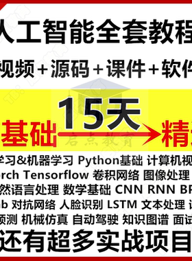 Ai课程人工智能零基础入门到精通python语言编程算法项目视频教程