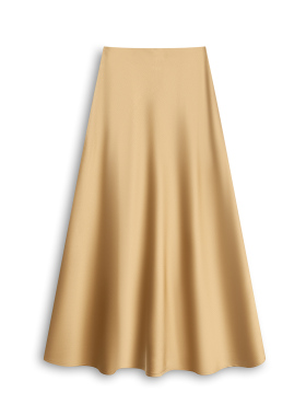 K2520 厚实缎面半身裙女秋冬新款高级感宽松显瘦垂感中长款A字裙