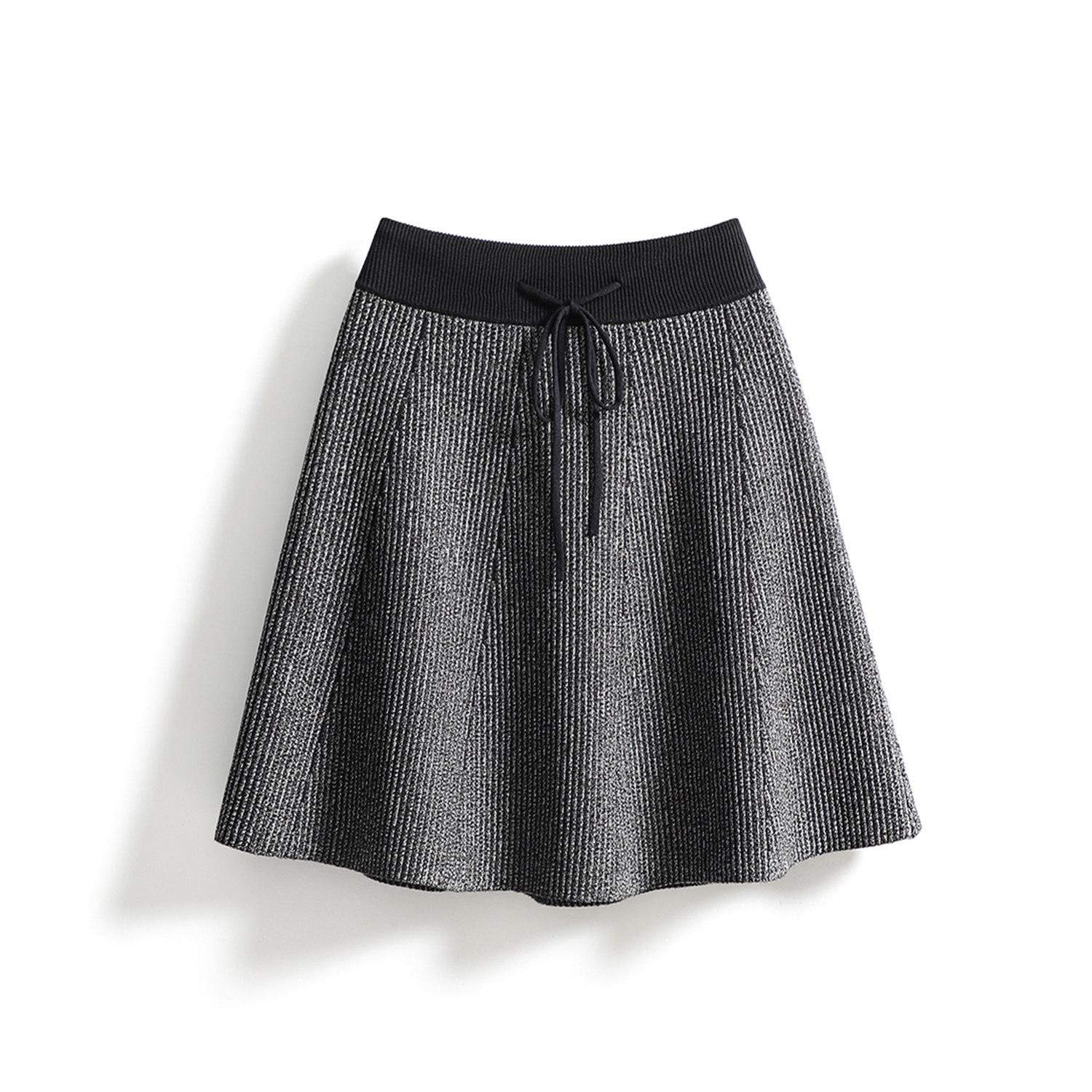 F1769 学院风小个子针织短裙半身裙女春秋气质时尚感宽松A字短裙