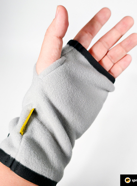 springwavee 徒步露指抓绒手套保暖手套 polartec 100