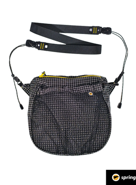 springwavee 轻量化斜挎包口袋包大力马双线格纹