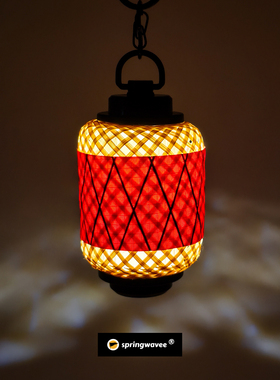 springwavee 国风竹编38灯灯罩灯笼