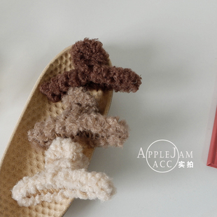 泰迪卷毛 羊羔毛 亚克力 韩国进口 发抓 新品 简约 夹 秋冬