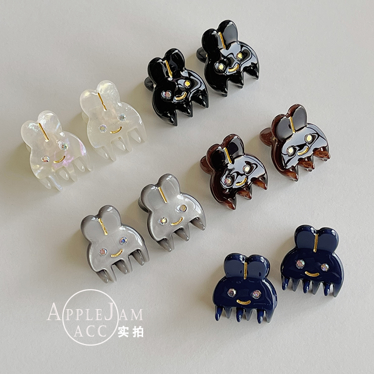 发抓树脂可爱兔子发夹