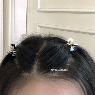迷你花色 质感树脂 mini 刘海 顶夹 韩国进口 小发抓 FRANCE