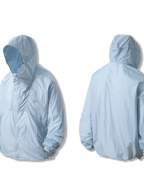 Sinrcrew日系夏季户外防泼水徒步骑行轻薄外套连帽皮肤衣