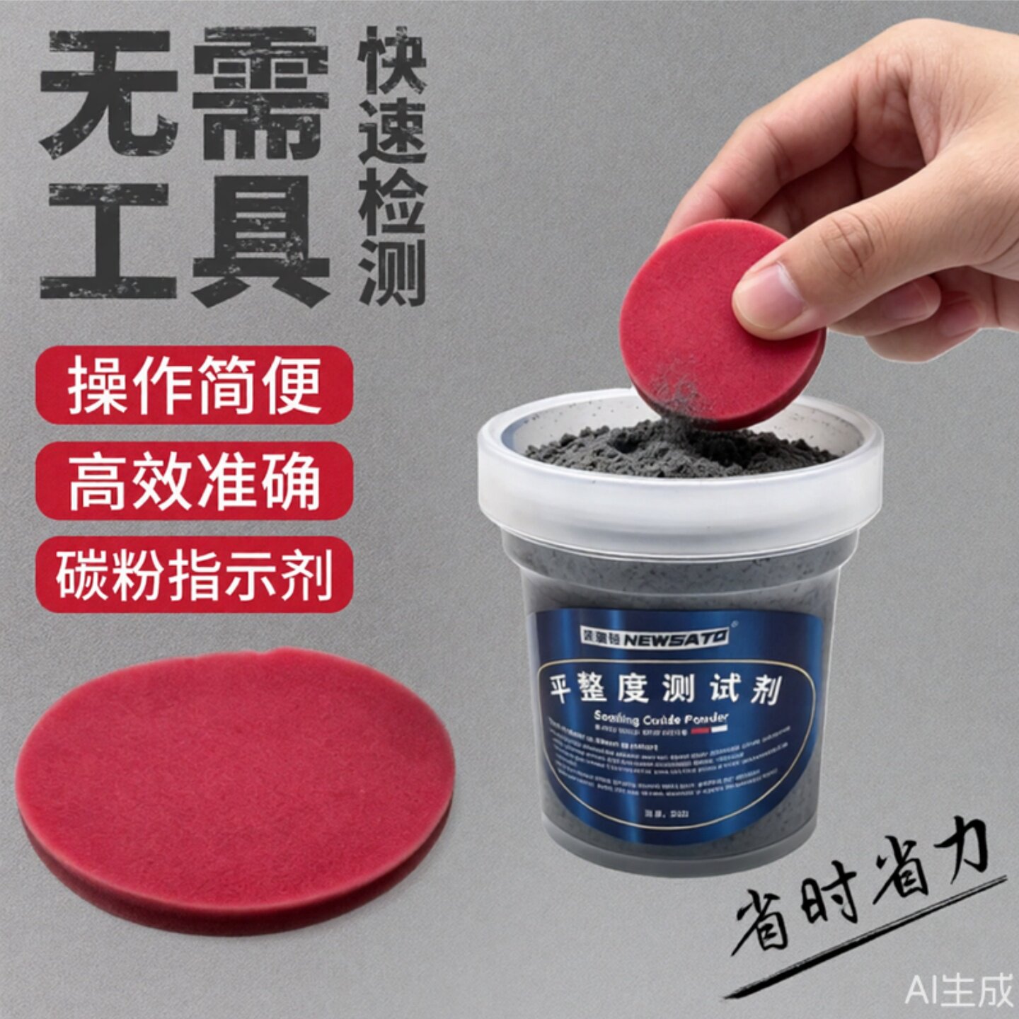汽车碳粉指示剂喷漆打磨检测原子灰腻子凹凸不平整表面无尘研磨粉