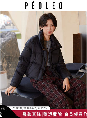 飘蕾短款立领加厚保暖羽绒服女