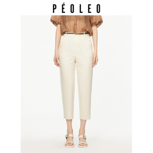 女2025夏季 裤 新款 显瘦哈伦老爹西装 时尚 飘蕾小个子日系锥形萝卜裤