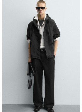 Z 秋季新品 男装 宽松版休闲连帽科技面料夹克外套 9621250 800