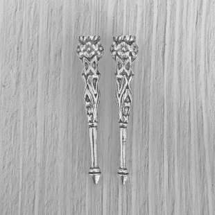 绳头尾坠吊坠 零件 波洛领带绳帽吊钟bolo tie金属自制DIY配件组装