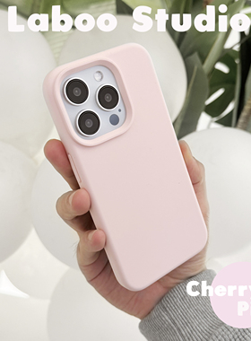 少女蜜桃豆粉高级感韩系ins纯色液态硅胶苹果15pro软糯手机壳全包简约适用iPhone14promax手机壳13软12情侣